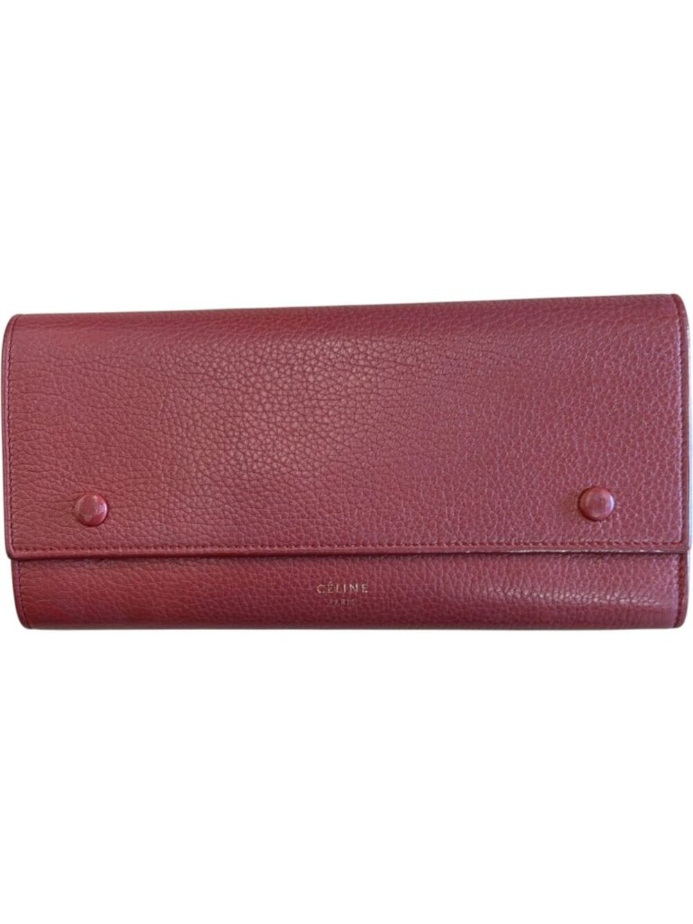 592152CR C1 Celine Wallet Long Red Leather